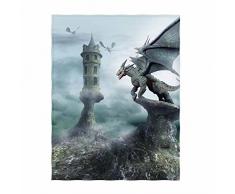 QH Decke Samt Plüsch Überwurf Fleecedecke Queen Größe 1 58 x 80 Inch Muster 18