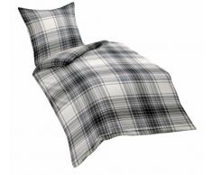 fleuresse 602949 Fb. 1 Flanell-Bettwäsche, 155 x 220 cm, anthrazit