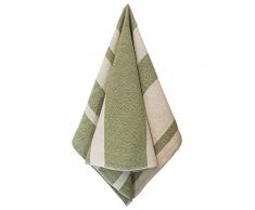 Loomination Geschirrtuch, handgewebt, 100% Baumwolle, gestreift, Limettengrün