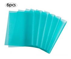 Bloss 6 Stück Regaleinlagen Kühlschrank Matten Anti-Schimmel Waschbare Kühlschrankeinlagen Multifunktionale für Kühlschrank, Schubladen, Regale, Schränke und Küche 44,7 x 29,2 cm 17.7 inches x 11.4 inches 1-clear