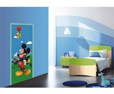 AG Design FTDv 0237 Mickey Mouse Disney, Papier Fototapete Kinderzimmer - 90x202 cm - 1 Teil, Papier, multicolor, 0,1 x 90 x 202 cm