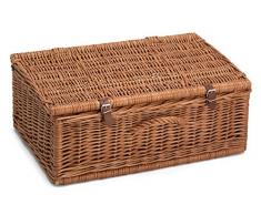 Prestige Wicker leer Geschenkkorb, Natur, 55 x 37 x 22 cm