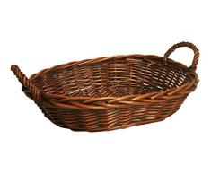Wald Imports 6600 Ovaler Weidenkorb mit dunkel braun Finish, 35,6 cm W x 45,7 cm L x 10,2 cm H