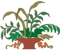 Indigos 4051719765977 Wandtattoo MF410 Vase Pflanzen 80 x 63 cm