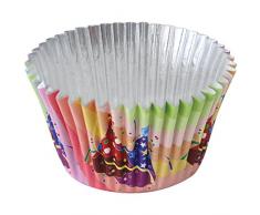 PME mit Folie ausgekleidete Backförmchen für Cupcakes, Motiv Partyhüte, Standardgröße mit tieferer Füllung, Packung mit 30 Stück