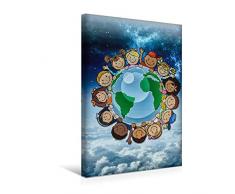 Premium Textil-Leinwand 30 x 45 cm Hoch-Format KINDER KINDER | Wandbild, HD-Bild auf Keilrahmen, Fertigbild auf hochwertigem Vlies, Leinwanddruck von W.W. Voßen Herzog von Laar am Rhein