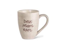Mom Life Best Ever Tan und Violett, Groß 20 oz Kaffee Becher Tee Tasse, Keramik, beige, 20 Unze