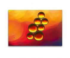 Premium Textil-Leinwand 120 x 80 cm Quer-Format Farbrausch mit Ãl und Wasser 01 | Wandbild, HD-Bild auf Keilrahmen, Fertigbild auf hochwertigem Vlies, Leinwanddruck von Veronika Rix