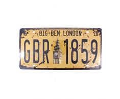 15,2 x 30,5 cm Vintage Feel Rustikal Home, Bad und Bar Wand Decor KFZ Nummernschild Souvenir Metall blechschild Schild