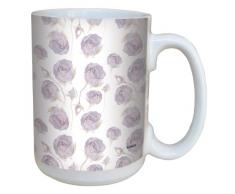 Tree-Free Greetings lm43623 Zarter Aquarell Roses von Shell Rummel in pink Keramik Becher mit Henkel/, 15-Ounce, farbenreiche