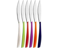 Bugatti GLAA-021F35/6 Glamour Steakmesser, SAN/Stahl, 16 x 26 x 3 cm, Mehrfarbig, 6 Stück