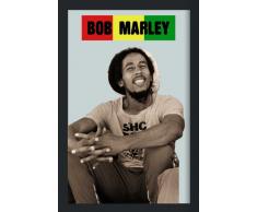 empireposter - Marley, Bob - Happy - GrÃ¶Ãe (cm), ca. 20x30 - Bedruckter Spiegel, NEU - Beschreibung: - Bedruckter Wandspiegel mit schwarzem Kunststoffrahmen in Holzoptik -