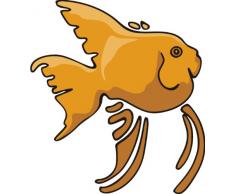 INDIGOS 4051719835571 Wandtattoo ME186 liebende Fische Karpfen Barsch Wasser Meer 40 x 36 cm