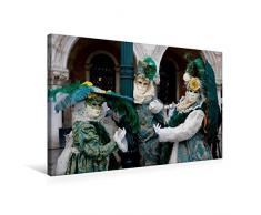 Premium Textil-Leinwand 75 cm x 50 cm quer, Ein Motiv aus dem Kalender Carnevale di Venezia 2017 | Wandbild, Bild auf Keilrahmen, Fertigbild auf echter Leinwand, Leinwanddruck (CALVENDO Menschen);CALVENDO Menschen