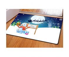 Buybai Cool 3D Weihnachts-Bedruckte Fußmatten Fußmatten für drinnen und draußen, Schlafzimmer, Küche, Teppich One_Size Merry Christmas -19