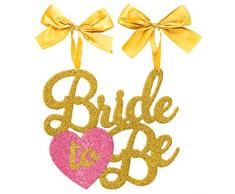 Amscan Hochzeit Zubehör und Dekoration Eleganter Junggesellinnenabschied Stuhl Schild Gold Glitzer