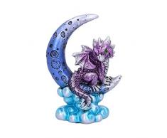 Nemesis Now Purple Crescent Creature Moon Dragon Figurine Dekofigur, Halbmond, Metallic-Violett, Polyresin, Einheitsgröße