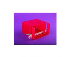 Faberplast Plast Serviettenhalter aus Polymethylmethacrylat (Plexiglas-Pmma), Fuchsia/Transparent, 10 x 10 cm