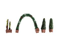 Rayher 46525000 Kunst-Miniaturen Rosenbogen, sortiert, 2,2-3,5cm