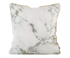 Design91 Kissenbezug Kissen Bezug Weich Kissenhülle Dekoration Couchkissen Schlafzimmer Wohnzimmer Einzeln 2 STK, Creme + Gold, 45X45 cm