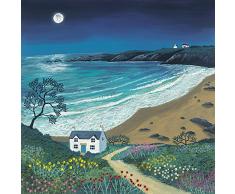 Jo Grundy Leinwanddruck, Baumwolle, Mehrfarbig, 40 x 40 cm