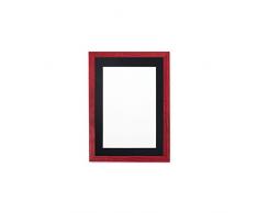 Montiert Konfetti Holz Rahmen Reihe 20 mm Fotorahmen | Bilderrahmen | Poster - m-cnfeti-RNG-2-20 mm - Parent, Red with Black Bespoke Mount, 17x17 for 15x15 Pictures