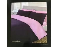 Rapport Wende-Bettwäsche, Perkal, Polyester-Baumwolle, Weinrot/Flieder