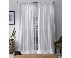 Exclusive Home Gardinen Bella Fenstervorhang mit verdeckter Schlaufe Casual 54x96 Winter-Weiß