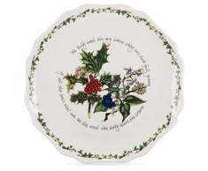 The Holly & Ivy Gewellte Servierplatte, Keramik, Mehrfarbig