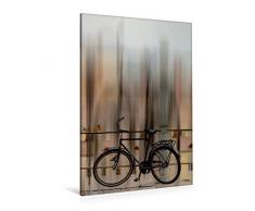 Premium Textil-Leinwand 80 x 120 cm Hoch-Format Fahrrad - abstrakt | Wandbild, HD-Bild auf Keilrahmen, Fertigbild auf hochwertigem Vlies, Leinwanddruck von Carmen Steiner und Matthais Konrad