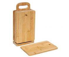 Zassenhaus 6 Frühstücksbrettchen Bambus mit Ständer, braun, 14 x 7 x 30 cm