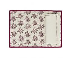 Cala Living Polster Ecru, Bordeaux, Baumwolle, Einzelbett, 48 x 33 x 3 cm