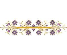 Indigos 4051719769326 Wandtattoo MF455 Blumes ornament 96 x 22 cm