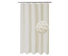 Barossa Design Stoff Duschvorhang Waffel 54Wx78L(Stall) cremefarben