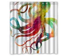Stilvolle Living Elegante Abstrakt Colorful Octopus Art Ocean Tier Badezimmer Dusche Vorhang Liner für Home mit Haken 167,6 x 182,9 cm