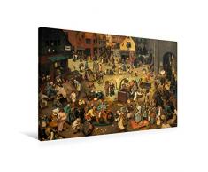 Premium Textil-Leinwand 90 x 60 cm Quer-Format Kampf zwischen Fasching und Fasten - 1559 | Wandbild, HD-Bild auf Keilrahmen, Fertigbild auf hochwertigem Vlies, Leinwanddruck von Alexander Bartek