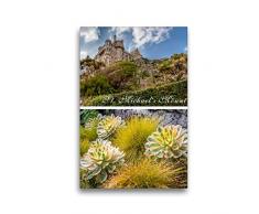 Premium Textil-Leinwand 30 x 45 cm Hoch-Format Die Gärten von St. Michaels Mount in Cornwall, England | Wandbild, HD-Bild auf Keilrahmen, Fertigbild auf hochwertigem Vlies, Leinwanddruck von Christian Müringer