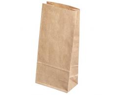 Rayher - 68041000 - Papiertüte braun, Lebensmittelecht, 9,9x6x22,1cm,