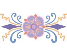 Indigos 4051719770179 Wandtattoo MF467 schÃ¶nes Ornament Blume 96 x 42 cm