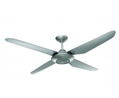 LUCCI AIR 211002, Deckenventilator mit Wandsteuerung, Acryl, silber, 13,2 x 13,2 x 34,5 cm