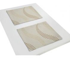 Wirth Tischset Lupara 2er Pack, Polyester, Beige, 40 x 35 cm, 2-Einheiten