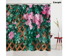 Lierpit Pflegeleichter Duschvorhang Safflower Green Leaves Out of The Wall to The Kitchen Badezimmer Duschvorhang Schlafzimmer Kinder Erwachsene Haushalt Duschvorhang Set 69x178,6 cm