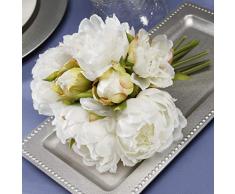 Victoria Lynn Pfingstrose Blume Bouquet, 8 Bundle Bush, 24,1 cm, Multicolor,