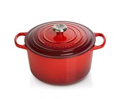 LE CREUSET 21195260602430 BRÄTER SIG HOCH 26 cm KIRSCHROT, Gusseisen