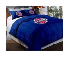 Offiziell Lizenziertes NBA Bettwäsche-Set, Bettdecke und Kissenbezug, Doppelbett-Größe, Mehrfarbig, Detroit Kolben, Twin