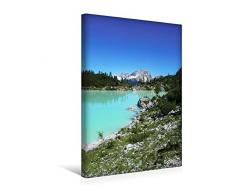 Premium Textil-Leinwand 30 x 45 cm Hoch-Format Lago di Sorapis, Cortina dAmpezzo, Italien | Wandbild, HD-Bild auf Keilrahmen, Fertigbild auf hochwertigem Vlies, Leinwanddruck von Fotografie Schwarzfischer Miriam