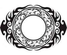 INDIGOS WG30213-35 Wandtattoo w213 Ornament Feuer Wandaufkleber 120 x 81 cm, orange