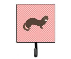 Caroline s Treasures russischen oder europäischen Mink Rosa kariert Wandhaken, Multicolor, S