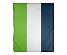 ArtVerse NFS Seattle Football Stripes Decke, Coral Fleece, 30 x 40, White Accent