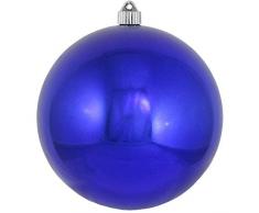 Christmas By Krebs CBK80348 Christbaumkugel, bruchsicher, 10,2 cm Rund 8 (200mm) azurblau